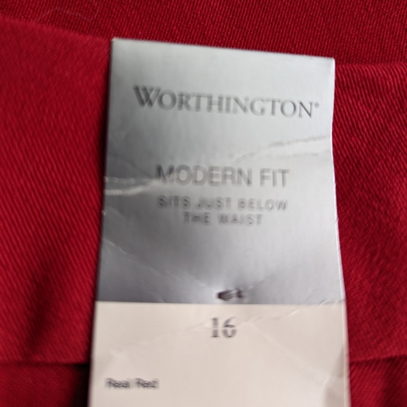 Women's Plus Size Red Worthington Dress Pants Size 16 - Picture 5 of 8